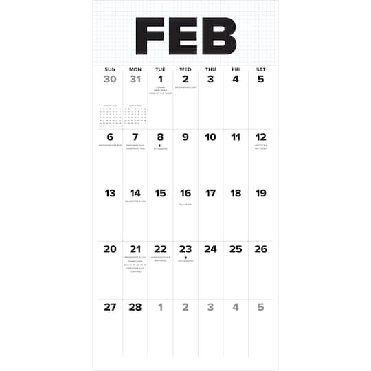 Large Calendar 2022 2022 Big Day Large Print Wall Calendar | Michaels